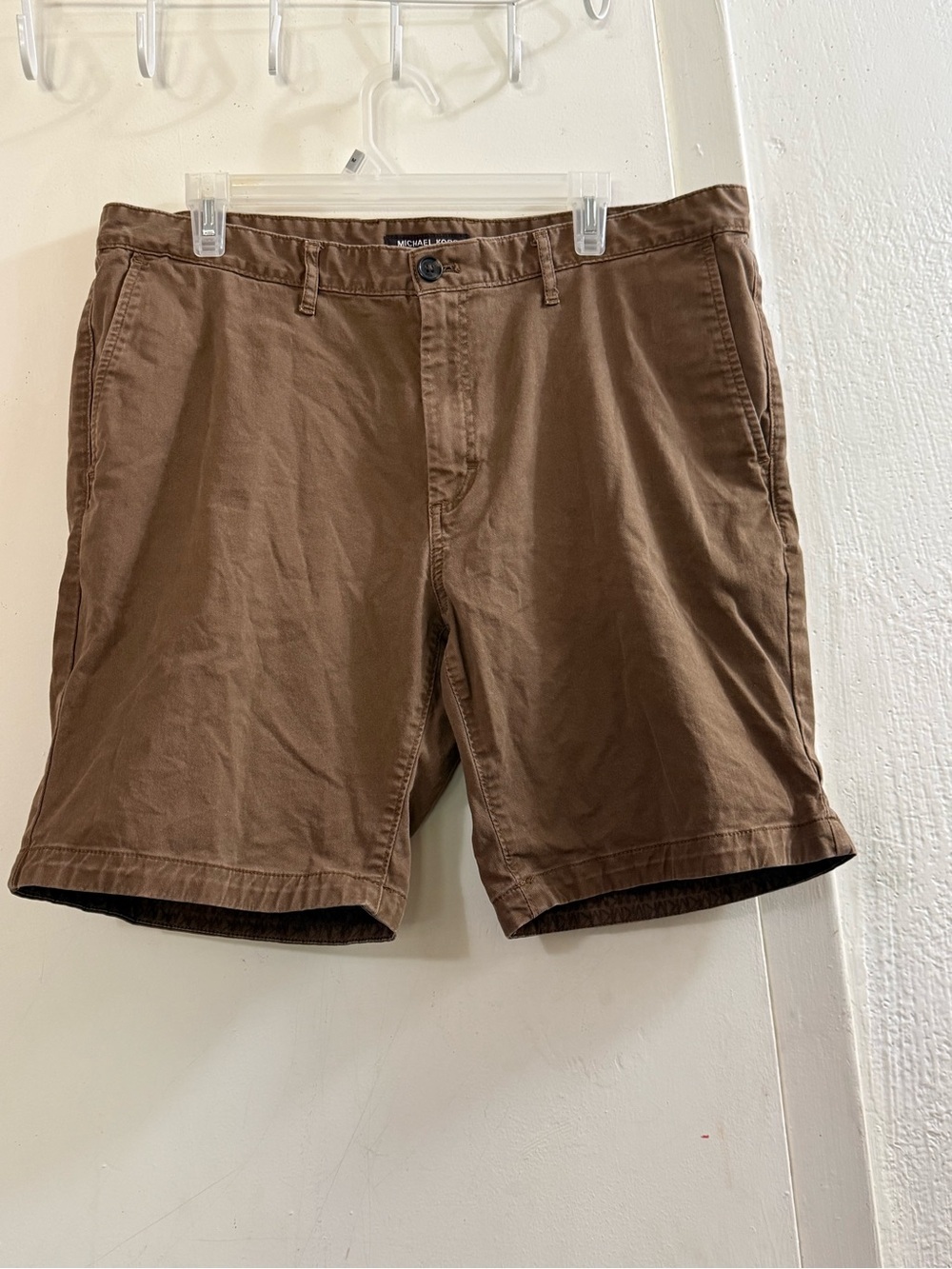 Michael Kors Men's Brown Cotton Chino Shorts